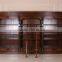 Antique Reproduction Furniture - Victorian Bookcase with Ladder and Brass Color