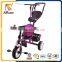 Old style 3 wheel baby tricycle with roof and push bar made in china on sale