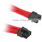 PCI Express 8 Pin PCI To PCI Extension Cable GPU Braided Sleeved Cable 45cm Red / Black