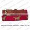 Custom animal leather stamps needlepoint belt with tanned leather hide