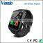 Wholesale WristWatch Phone Touch Screen For IOS Iphone Android Smartphone Samsung Smartphone Black U8 Bluetooth Smart Watch