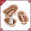 Boat shape woven rattan sundries storage fast food popcorn snack basket