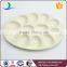 New product beige oval crackle glaze ceramic egg tray holder