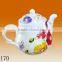 Factory Direct Manufacturer Wholesale Color Glazed Painting 600ml Porcelain Ceramic Chinese Tea Pot