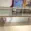 New design golden glass top wedding table with crystal