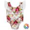 Infant Girls Summer Clothes Ruffle Sleeve Playsuit Flower White Toddler Romper