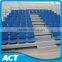 Manually operative telescopic gym seating system