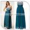 Tube Maxi Chiffon Diamonds Emerald Green Evening Dress