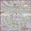 Vintage metallic embroidery lace, floral embroidered mesh fabric for dress