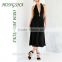High Waist Halter Midi Dress Patterns New Arrival Long Party Dresses for Girls of 18 years old HSd7302