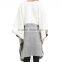 fashionable 3/4 sleeve no button custom design stripe knitted wholesale poncho