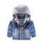 High quality fashion children wear with hood boy kids jean jackets