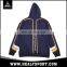 Canada Fashion Design Victoria University Embroidery Big Logo Navy Blue Hoodie