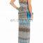 Latest gown designs crochet knit maxi dress new long party evening dress 2015