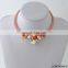 Beaded Choker Necklace with Flower