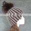 New Fashion Fur Ball Pompom Hats Knitted Caps Winter Slouchy Warm Women Beanie Caps
