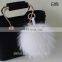 Customized color and size lovely real raccoon fur pom pom ball key chain