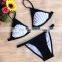 high quality new women sexy full photo shell style bikini swimwear