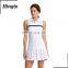 2016 custom design 88% polyester 12% spandex quick dry sleeveless sports dress women fitness