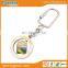 Round metal coin engraved keyring souvenir metal keychain