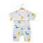 Short Sleeve Muslin Cotton Unisex Baby Romper Clothes for Newborn Infant with Button Summer