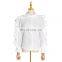Patchwork Ruffle Women Shirt Clothing Casual Summer Top Chiffon Blouse