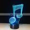 Wonderful Music Mode Color Change Creative 3D Acrylic Visualization Table Night Light Lamp