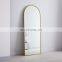 Wholesale Manufacturer Cheap Decorative Metal Framed Arch Full Length Floor Dressing Mirror