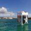 Small cube or square shape inflatable water warning life buoy