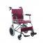 Aluminum lightweight  folding transit wheelchair for the disabled