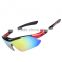 Polarized Sports Sunglasses with 5 Set Interchangeable Lenses for Biking Fishing Running Driving Golf Baseball