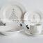 2016 new design nice quality Christmas tree porcelain dinnerware