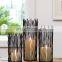 High quality  Metal Willow Candle Holder Black Pillar Candlestick Holder for Home Party Wedding Decoration