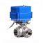 CWX 15N Series DN20 3/4 inch 3 Way L Port 12V DC CR2 2 Wire Auto Return Stainless Steel Electric Water Flow Control Valve