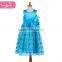 The sky blue princess dress for girls peacock tutu dress