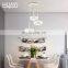 HUAYI China Wholesale Iron Acrylic Indoor Living Room Hotel French Modern Pendant Light Chandelier