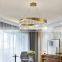 Zhongshan cheap round living room led pendant light hotel villa decorative modern luxury gold k9 crystal chandelier