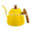 304 Stainless Steel Espresso Coffee Kettle Coffee Tea Pot with Wood Handle