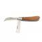 High quality 3cr13 steel double blade cutting garden knife pocket folding grafting knife with wood handle
