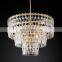 Modern Large Rectangular Brass and Copper Crystal LED Chandelier Luxury Ceiling Hanging Lamp for Hotel Bar Villa Dining Room