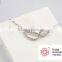 2015 simple design rhodium plated diamond mask pendant necklace