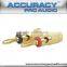 Pro Audio Gold Plated Banana Plug Connector BC001G