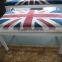 Y-1469 Upholstered Union Jack Bench For Indoor Decor