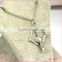 Fashion jewelry 2015 zinc alloy antique silver bow and arrow necklace
