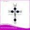 Elegant ladies cross shape necklace pendant with charm