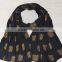New Design Little Bear Printed Cotton Lady Fashion Scarf