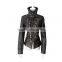 Y-415 Punk Woman Sexy Patchwork Motorcycle Clothes Leather Pelle Jacket