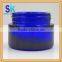 Beautiful 50ml cobalt blue glass jar for cosmetic
