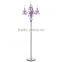 zhongshan supplier modern home decor standing floor lamps chrome crystal candelabra chandelier floor lamp with CE/UL certificate
