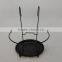 Powder coated black wire hanging flower pot